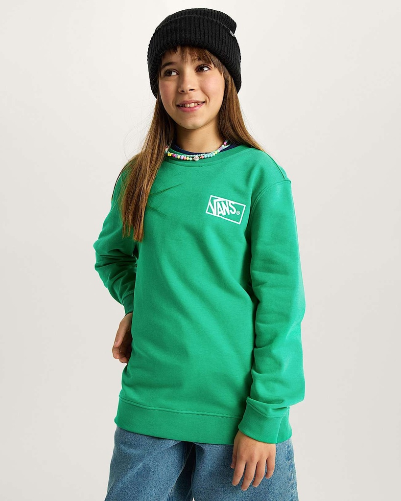 BY BLOCKED BOX CREW - Sweat kids - VANS Vivid Verdant (12ans)