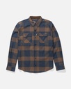 FATHOM LS TECH FLANNEL NAVY/RUST - Chemise - SALTY CREW
