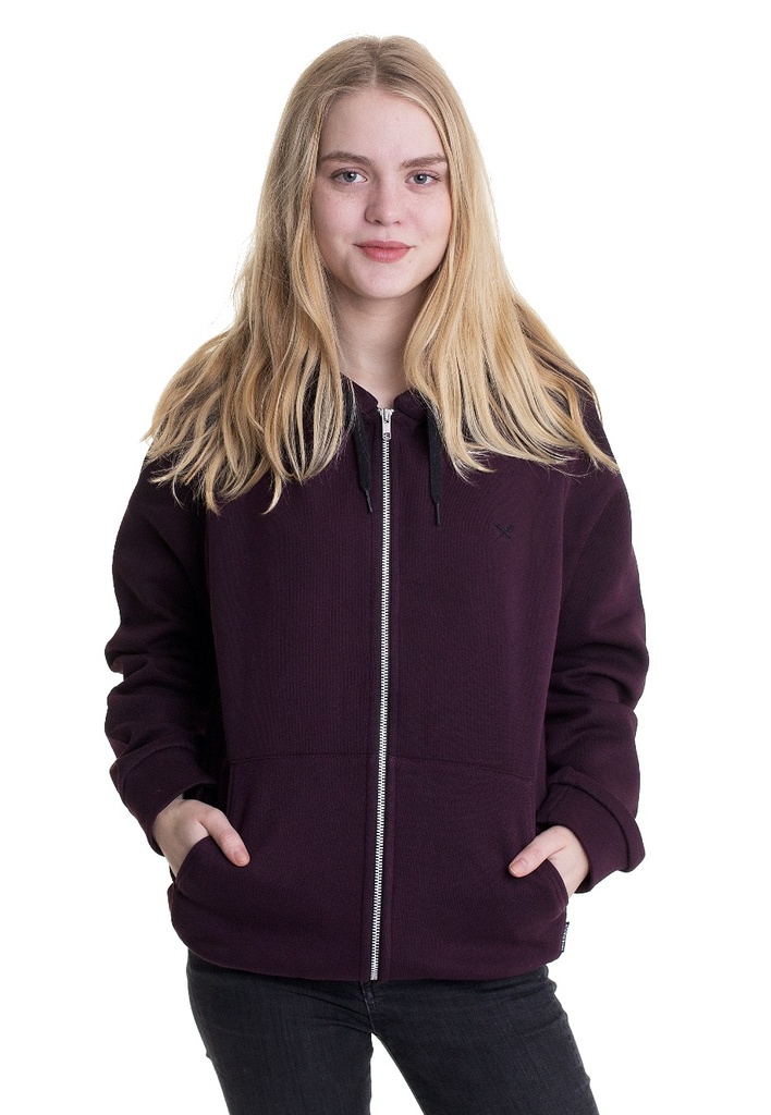 Mini Flag 2 Zip Hood aubergine - GILET - IRIEDAILY
