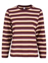 Stripe Basic LS red wine - T-shirt - IRIEDAILY